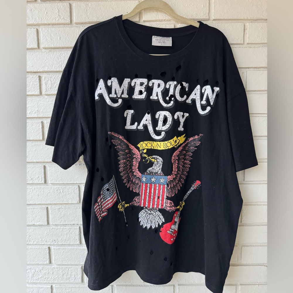 **SOLD***Oversized Dressed in Lala  American lady Tee